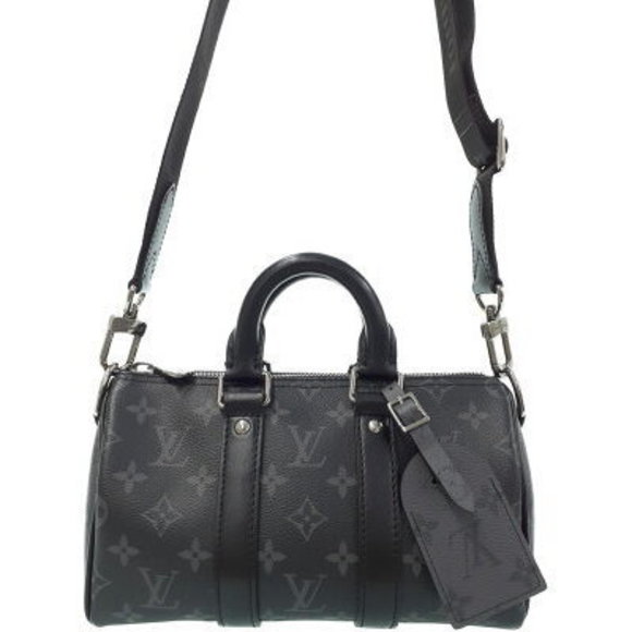Louis Vuitton Monogram Eclipse Black Reverse Keepall Bandouliere Bag - Picture 1 of 8